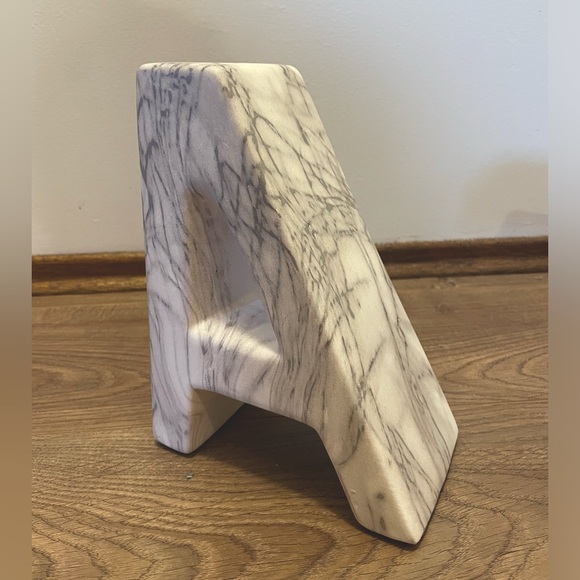 Langley Street “A” & “Z” Ceramic Faux Marble Bookends from Wayfair - Picture 4 of 8